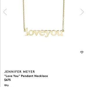 Jennifer Meyer ‘love you’ pendant necklace